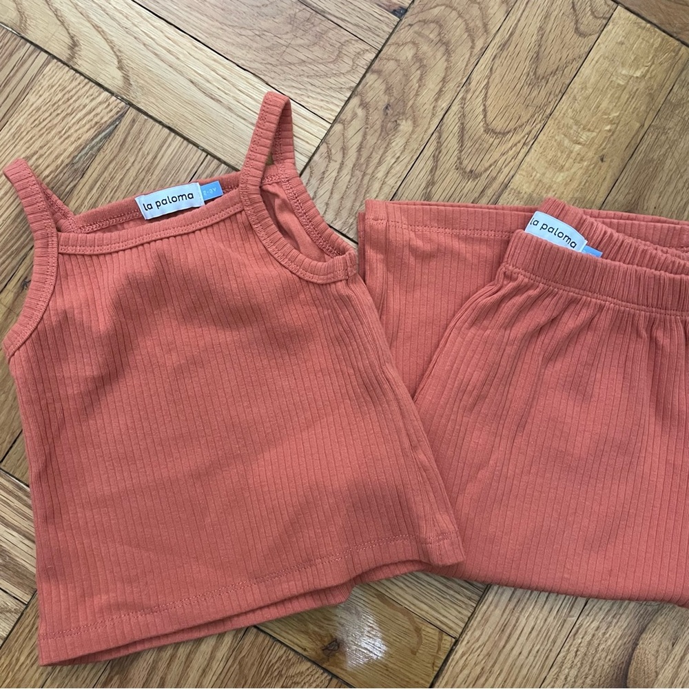 Coral Ribbed Set 2/3T